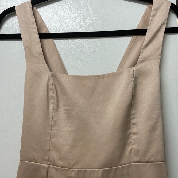 Show Me Your Mumu Claire Midi Dress in Champagne Luxe Satin AS IS - Picture 9 of 12